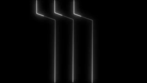 Abstract glowing neon lights blinking lines moving animation video Stock Footage 308096527