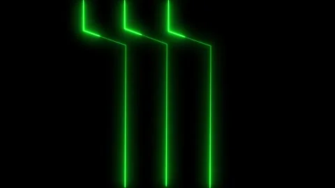Abstract glowing neon lights blinking lines moving animation video Stock Footage 308096534
