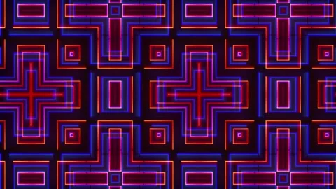 Abstract glowing neon lights plus sign passing background Stock-Footage 252321227