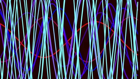 Abstract glowing neon lines background for data flow and digital technology.. Stock Footage 341058854