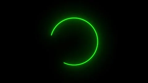 Abstract glowing neon loading bar animation on black background. Circle Rou.. Stock Footage 309070702
