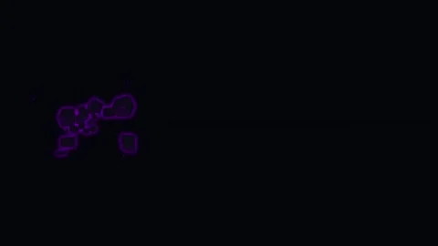 Abstract glowing neon particles animation on dark background Stock Footage 345012577