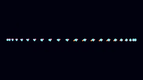 Abstract glowing neon particles background, festive bokeh light trails loop 库存影片 342092504