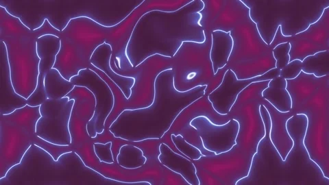 Abstract glowing neon pink and yellow liquid flowing pattern Stock Footage 337261064