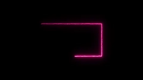 Abstract glowing neon rectangle border frame in the shape rectangle glowing.. Stock Footage 306558256