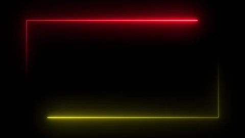 Abstract glowing neon rectangle border frame line animation 4k Stock Footage 307422963