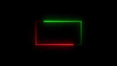 Abstract glowing neon rectangle frame background, border frame animated Stock Footage 263874011