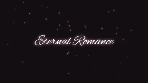 Abstract glowing neon script: 'Eternal Romance' concept background video. 库存影片 336879886