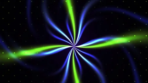 Abstract Glowing Neon Spiral Motion Background with Pulsing Light Rays. Stock Footage 340516923