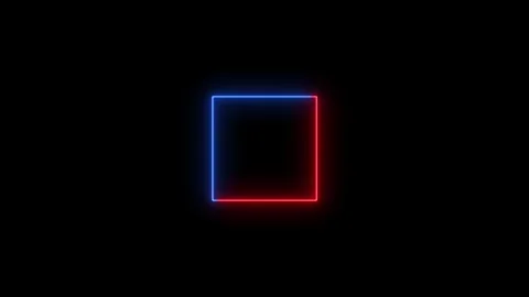 Abstract glowing neon square frame motion background Stock Footage 263874211