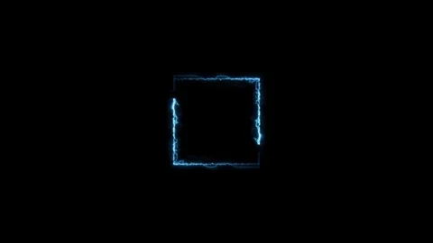 Abstract glowing neon square frame motion background Stock Footage 263874213