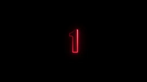 Abstract glowing neon text 78 number countdown icon. Glowing sign on black .. Video stock 310967475