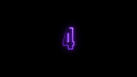 Abstract glowing neon text 78 number countdown icon. Glowing sign on black .. Stock Footage 310967488