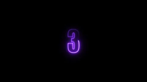Abstract glowing neon text 78 number countdown icon. Glowing sign on black .. Stock Footage 310967489
