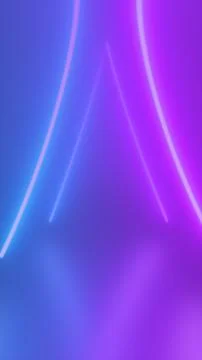 Abstract glowing neon triangle made of pink and blue light beams on a smooth  스톡 일러스트