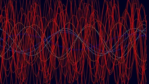 Abstract Glowing Neon Wave Lines Pattern for Technology and Data Visualizat.. Stock Footage 341055491