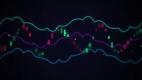 Abstract glowing neon wave lines displaying modern digital signal data flow. Stock Footage 346003083