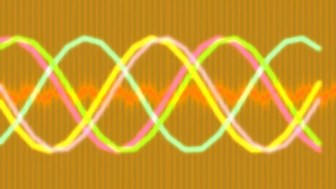 Abstract glowing neon wave pattern background, futuristic digital equalizer.. Stock Footage 339793269