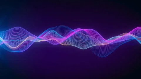 Abstract Glowing Neon Waves Vibrant Colors Motion Graphic Stock Footage 292959499
