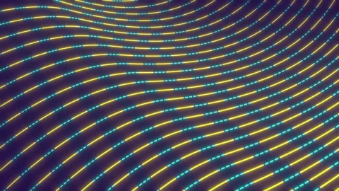 Abstract Glowing Neon Wavy Lines Digital Background Loop Stock Footage 335080765