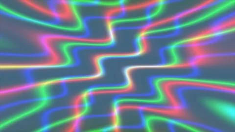 Abstract glowing neon wavy lines with colorful retro effect Stock Illustration