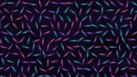 Abstract glowing neon worm patterns on dark background Stock Illustration