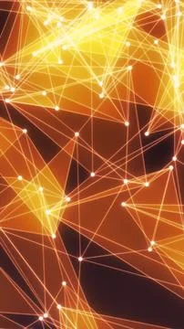Abstract glowing network of connected dots and lines in digital mesh Illustrazione stock
