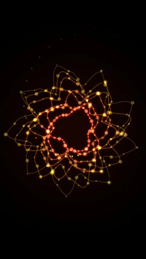 Abstract glowing network connecting complex data nodes in futuristic space Stock Footage 345494390
