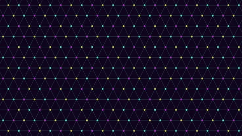 Abstract glowing network grid with connected nodes and lines, seamless Stock Footage 333172283