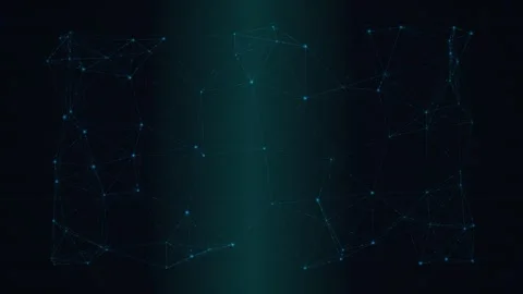 Abstract glowing network lines on dark background, digital connection and d.. Stock Footage 346000654