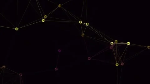 Abstract glowing network lines visualizing complex scientific data flow and.. Stock Footage 340380245