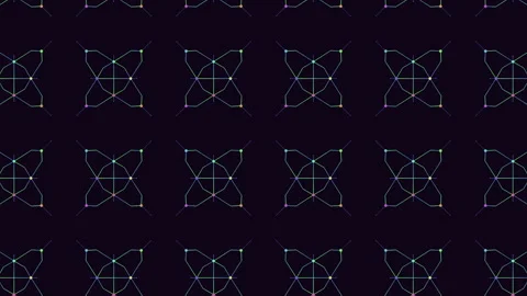 Abstract glowing network nodes and lines seamless pattern, futuristic tech Vídeos de archivo 330060186