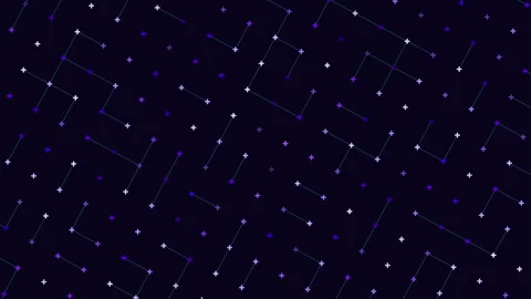 Abstract glowing network nodes and connecting lines, futuristic tech background Stock Footage 333169905
