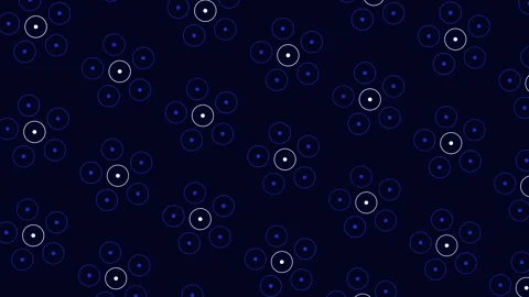 Abstract glowing network nodes pattern animation on dark blue technology 库存影片 333148973