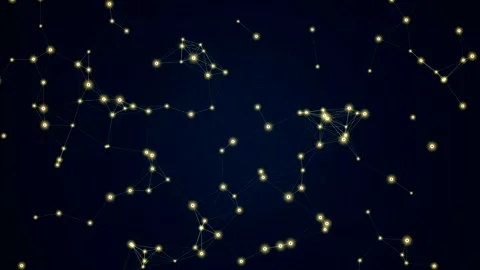 Abstract glowing network nodes stock video footage 스톡 동영상 346234100