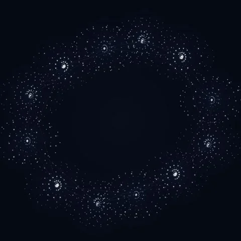Abstract glowing network structure with connections and nodes on dark backg.. Stock Footage 347811517