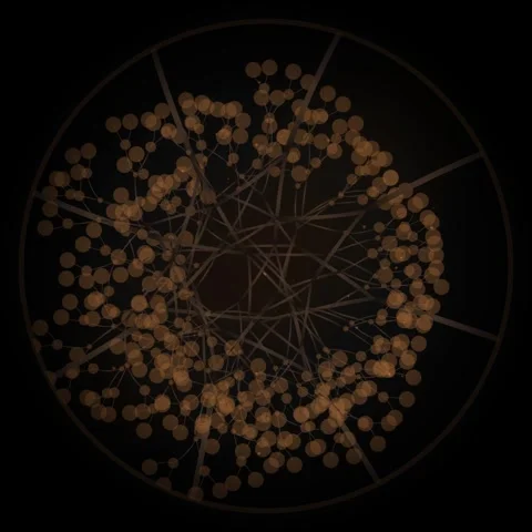 Abstract glowing network structure, digital art, futuristic concept Stock Footage 346283867