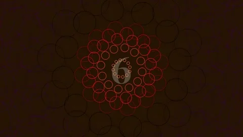 Abstract Glowing Number Nine Technology Background Sequence Graphic Stock Footage 342094984