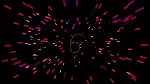 Abstract glowing numeral nine marker graphic with vibrant red neon lines Stock Footage 342204235