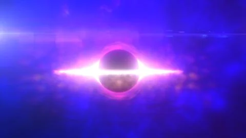 Abstract glowing object resembling a black hole surrounded by bright light .. 스톡 일러스트
