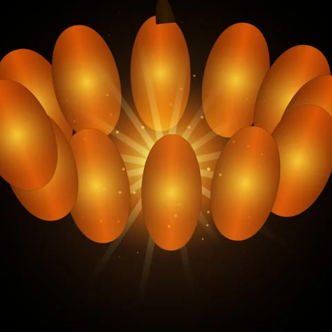 Abstract glowing orange dots pattern background animation for creative displa Stock Footage 345690762