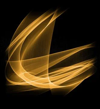 Abstract glowing orange element. Neon lines. Overlay of a design element. Stock Illustration