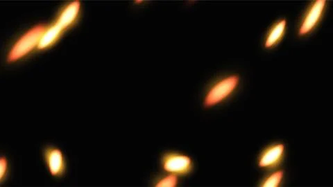 Abstract glowing orange fire sparks and floating magic embers overlay on da.. 스톡 일러스트