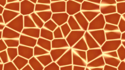 Abstract Glowing Orange Geometric Voronoi Network Background Video stock 334863307