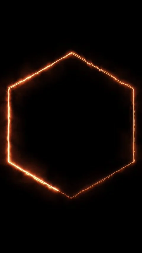 Abstract glowing orange hexagon shape motion background. Stock-Footage 337710841