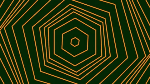 Abstract glowing orange hexagonal geometric pattern background design Stock Footage 341060014