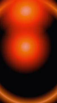 Abstract glowing orange light circles on a dark background. Vertical compos.. Stockillustratie