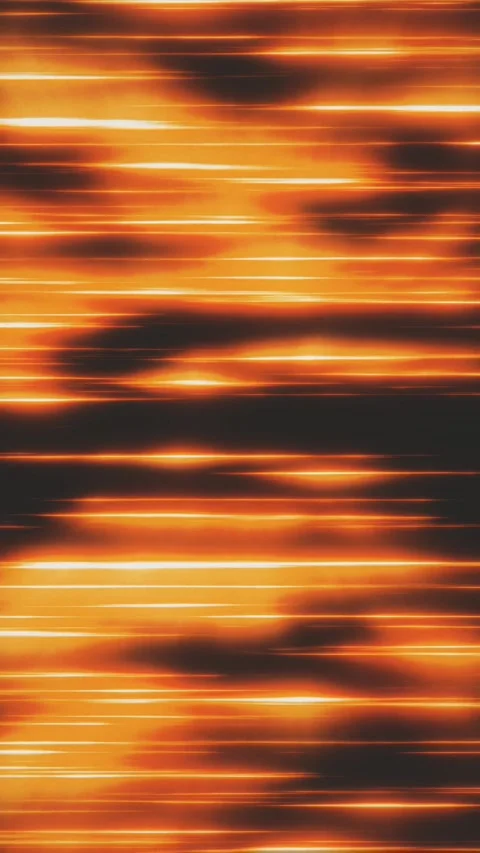 Abstract glowing orange light streaks fast motion Video stock 342242562