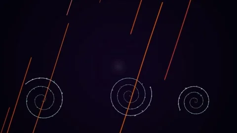 Abstract Glowing Orange Lines and Dotted Spirals Background Vidéo 332126501