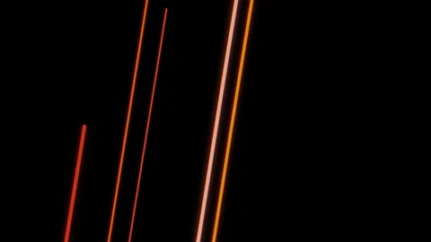 Abstract Glowing Orange Neon Lines Motion Background Vidéo 338105937